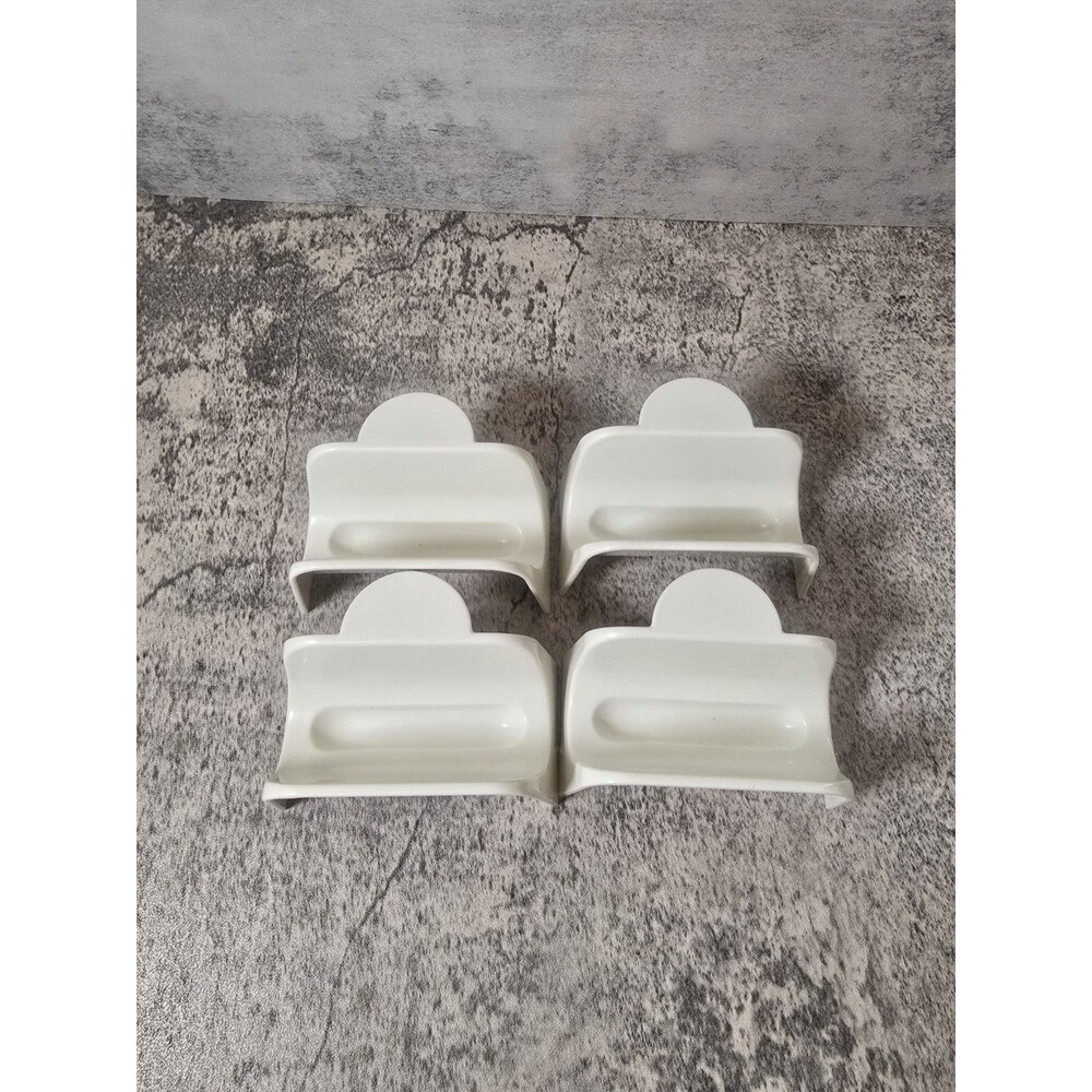 Vintage Tupperware Taco Holders Wraps Pita Pockets Tortillas Set of 4 Almond